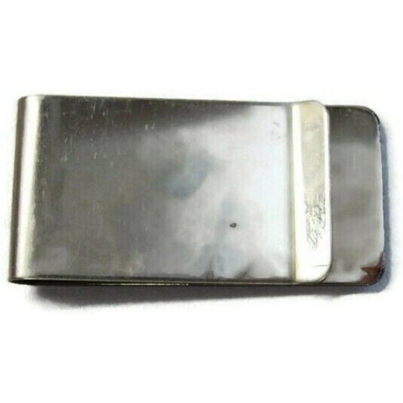 1951 20 Francs Money Clip Stainless Steel Cash ID Holder Silver - Picture 5 of 7